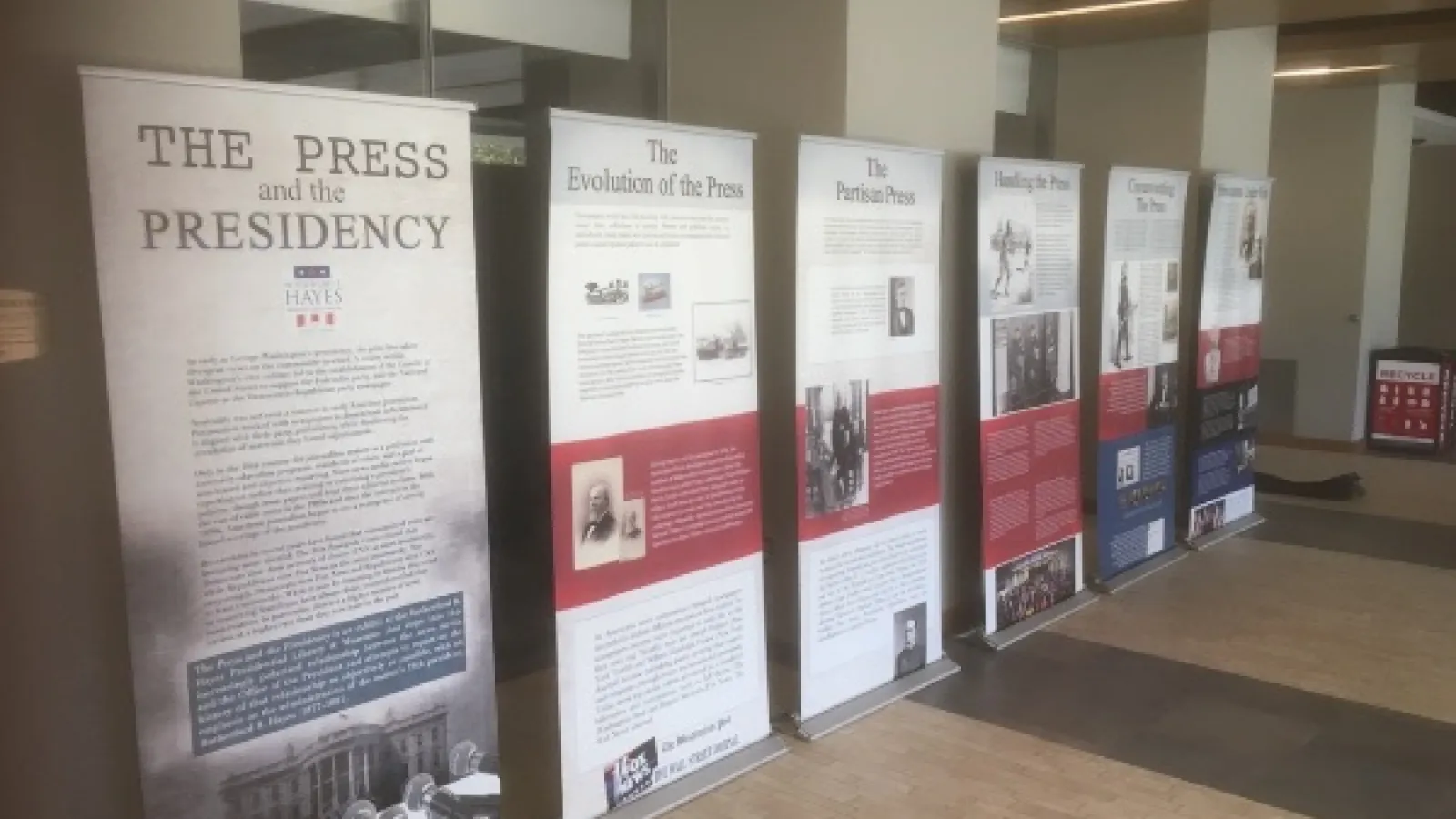 "Press and the Presidency" exhibit