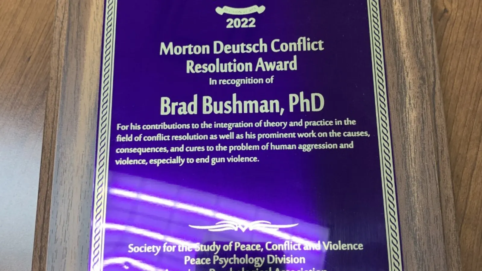 Morton Deutsch Conflict Resolution Award 